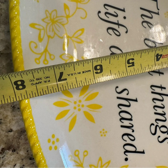 temptations Old World Yellow The best things in life are shared platter 14 x 8in - Picture 3 of 4
